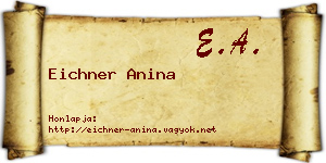 Eichner Anina névjegykártya